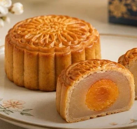 Traditional Moon Cake White Lotus with Yolk